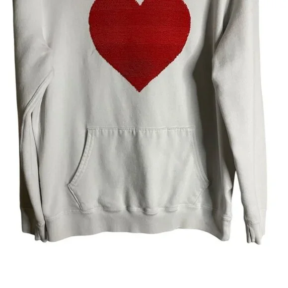 Abercrombie & Fitch Off-White Pride Love Flip Sequin Sweatshirt Hoodie - Picture 4 of 13